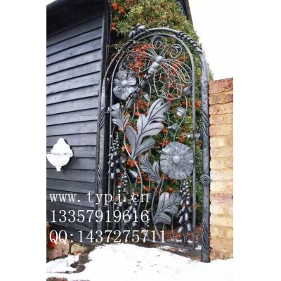 Small wrought iron courtyard gates